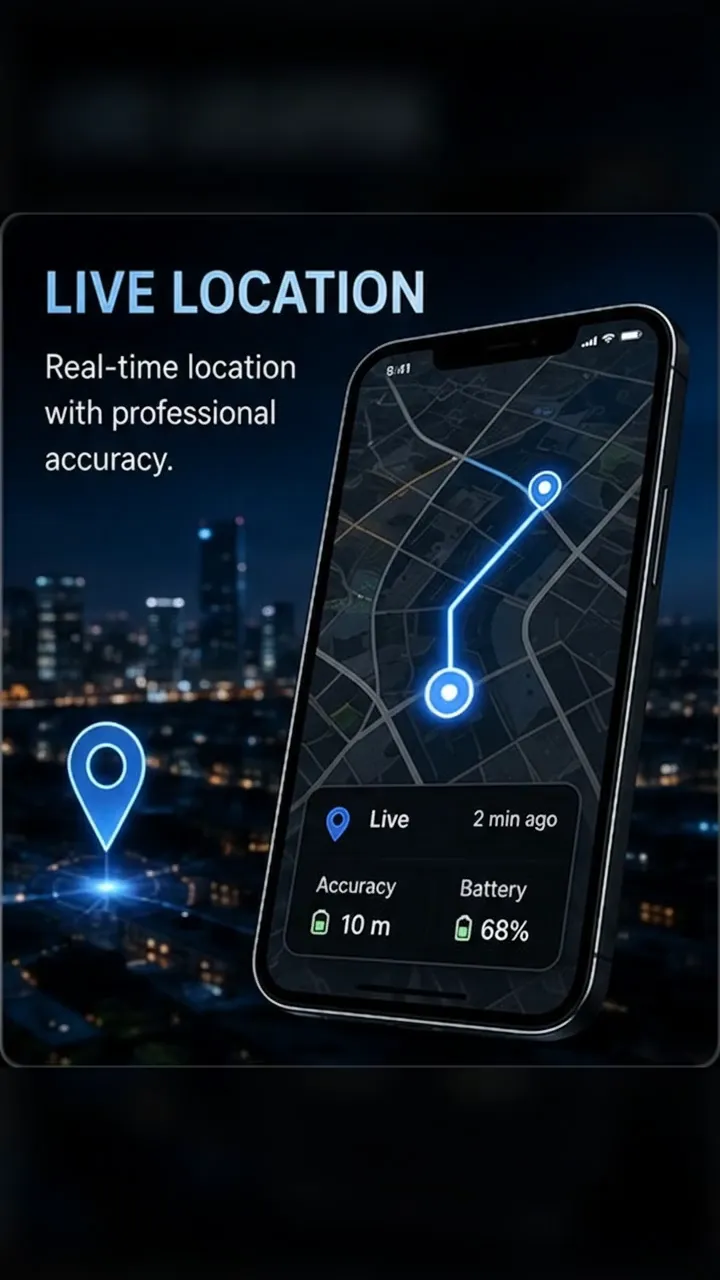 Vedetor Live Location visual