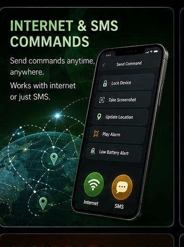 Vedetor Internet + SMS Commands visual