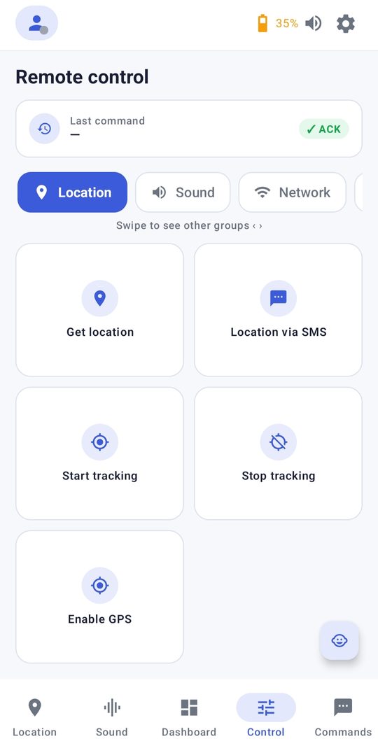 Sound settings